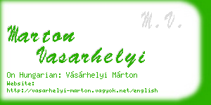 marton vasarhelyi business card