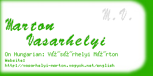 marton vasarhelyi business card